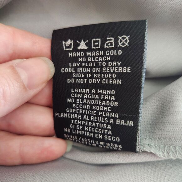 R & M Richards Silver Sequin Lace Stretch Midi Cocktail Wedding Guest Dress SZ14 - Picture 12 of 16